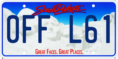 SD license plate 0FFL61