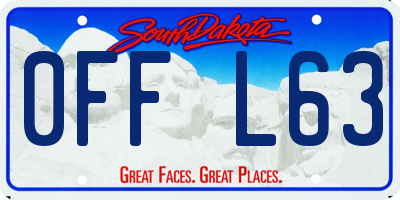 SD license plate 0FFL63