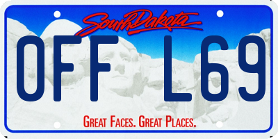 SD license plate 0FFL69