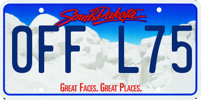 SD license plate 0FFL75