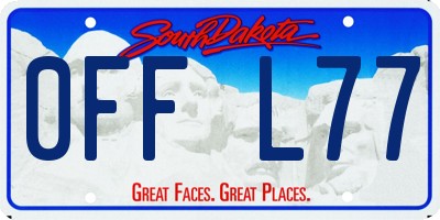 SD license plate 0FFL77