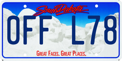 SD license plate 0FFL78