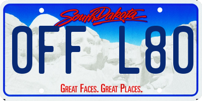 SD license plate 0FFL80