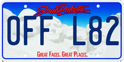 SD license plate 0FFL82