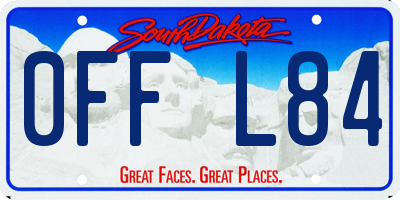 SD license plate 0FFL84
