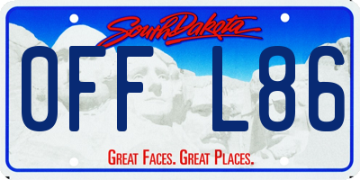 SD license plate 0FFL86