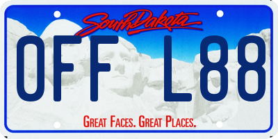SD license plate 0FFL88