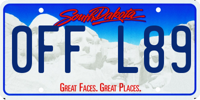 SD license plate 0FFL89