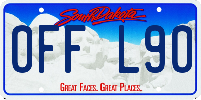 SD license plate 0FFL90