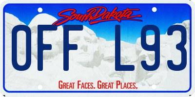 SD license plate 0FFL93