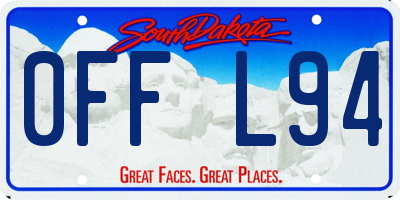 SD license plate 0FFL94