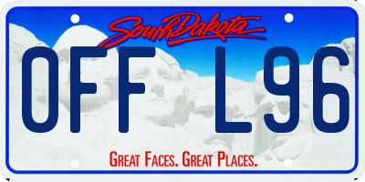 SD license plate 0FFL96