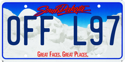 SD license plate 0FFL97