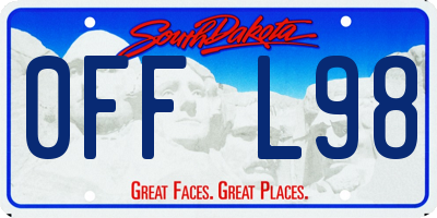 SD license plate 0FFL98