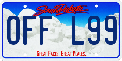 SD license plate 0FFL99