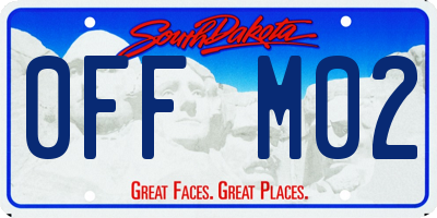 SD license plate 0FFM02