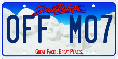 SD license plate 0FFM07
