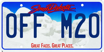 SD license plate 0FFM20