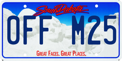 SD license plate 0FFM25
