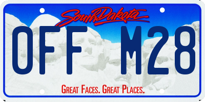 SD license plate 0FFM28