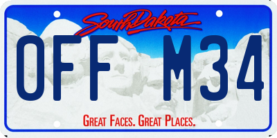 SD license plate 0FFM34