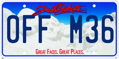 SD license plate 0FFM36