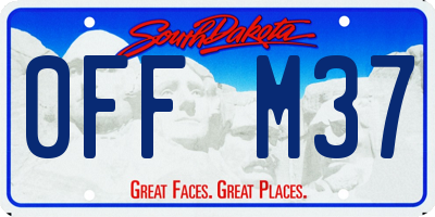 SD license plate 0FFM37