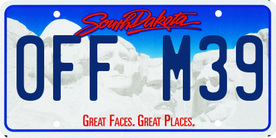 SD license plate 0FFM39