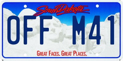 SD license plate 0FFM41