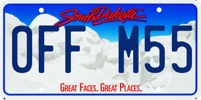 SD license plate 0FFM55