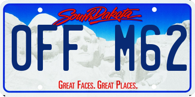 SD license plate 0FFM62