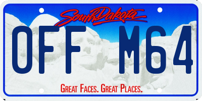 SD license plate 0FFM64