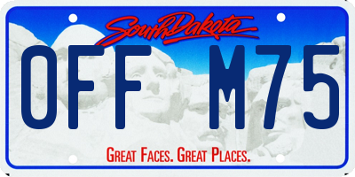 SD license plate 0FFM75