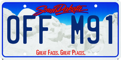SD license plate 0FFM91