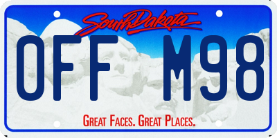 SD license plate 0FFM98