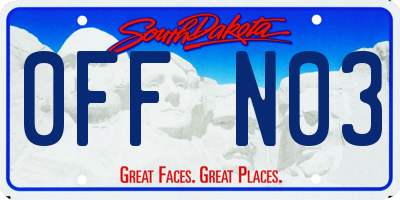SD license plate 0FFN03