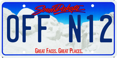 SD license plate 0FFN12