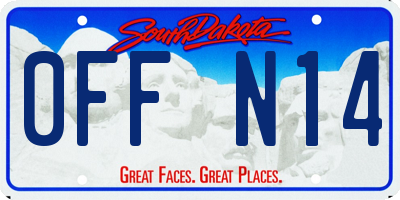SD license plate 0FFN14
