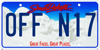 SD license plate 0FFN17