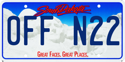 SD license plate 0FFN22
