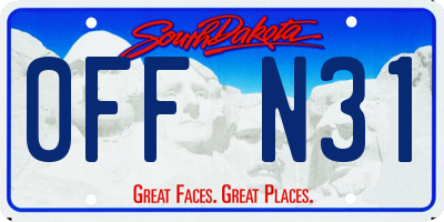 SD license plate 0FFN31