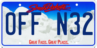 SD license plate 0FFN32