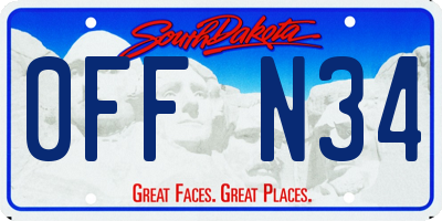 SD license plate 0FFN34