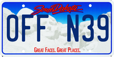 SD license plate 0FFN39