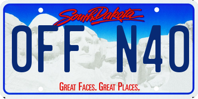 SD license plate 0FFN40