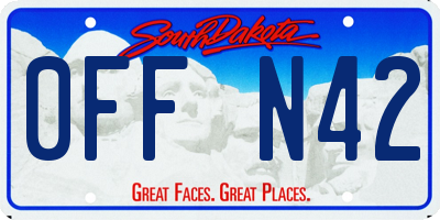 SD license plate 0FFN42