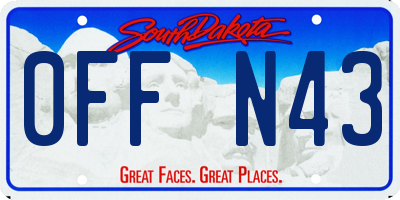 SD license plate 0FFN43