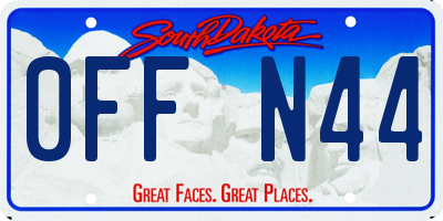 SD license plate 0FFN44