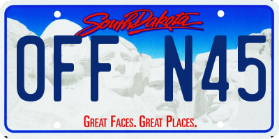SD license plate 0FFN45