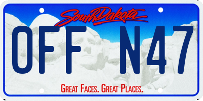 SD license plate 0FFN47